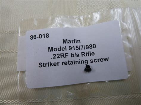 Hoosier Gun Works Online Catalog Catalog Index Gun Parts Marlin M-39 M-43 M-80 M-89 M-60 M-60 M-336 1897 Misc Ordering Information at bottom of page. . Marlin striker retaining screw